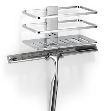 Giese Duschkorb Piano H 80mm/B170mm/T110mm mit Haken u. Wischer, verchromt