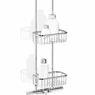 Giese Duschregal Bodygard mit Haken und Wischer verchromt