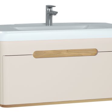 Vitra Sento Set, 98 cm, 1 Schublade, Créme