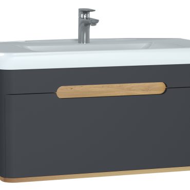 Vitra Sento Set, 98 cm, 1 Schublade, Anthrazit