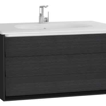 Vitra Frame Set 83 cm Schwarz Matt/Schwarz-Eiche mit VitrAclean