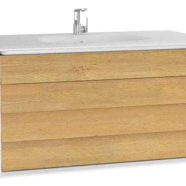 Vitra Frame Set 103 cm Weiß Matt/Gold-Eiche 2 Auszüge mit VitrAclean