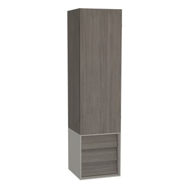 Vitra Frame Hochschrank mit Schubladen-Modul Taupe Matt/Mokka-Eiche
