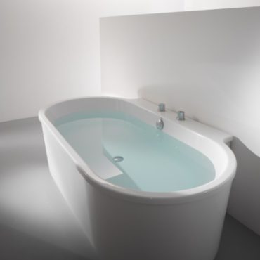 Hoesch BW Foster Vorwand 1900x1020 freist. mit Außenverkleidung, weiß