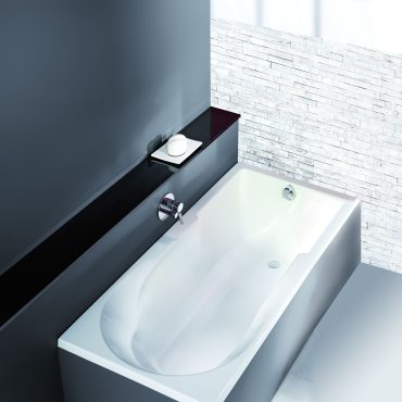 Hoesch Badewanne Acryl Hoesch Spectra 1700 170x80cm m.Duschzone, o.Fuesse, weiss