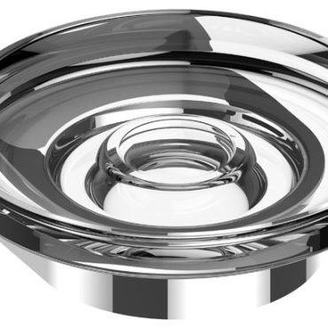 Keuco Seifenablage Smart.2, kpl. m. Echtkristall-Schale, verchromt