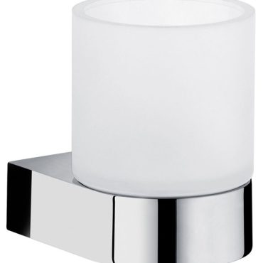 Keuco Glashalter Edition 300 verchromt m.Kristallglas mattiert