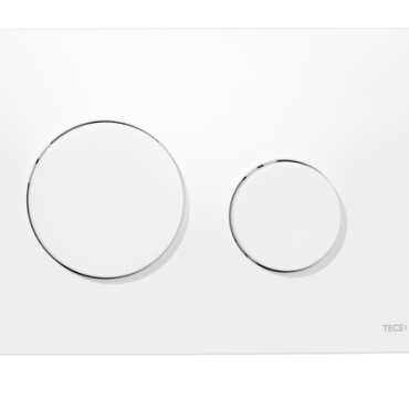 TECEloop Betätigungsplatte weiss f.2-Mengen-Technik, Betät.v.vorne/oben